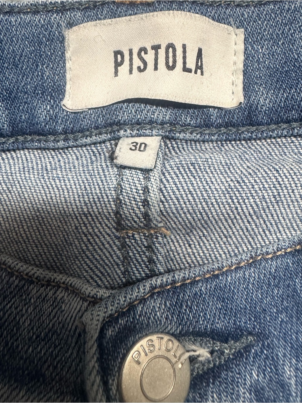 Pistola High Rise Slim Straight Ankle Jeans Medium Wash Stretch 30 - Picture 4 of 10
